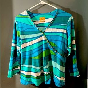 Ruby Rd Blue/Green Shirt